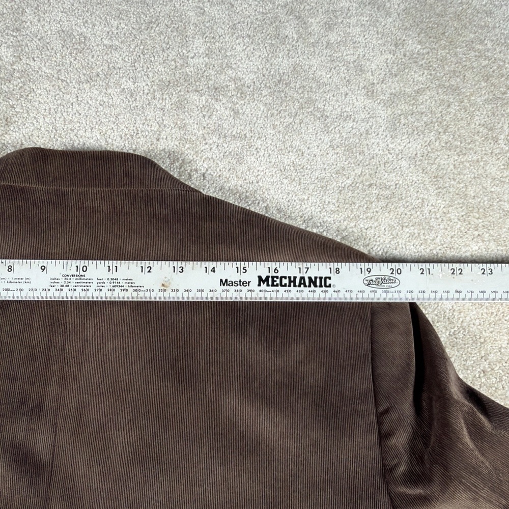 Chaps Mens‎ Corduroy Blazer 42L Brown Suade Paisley Lining Sport Coat Jacket - Picture 9 of 10